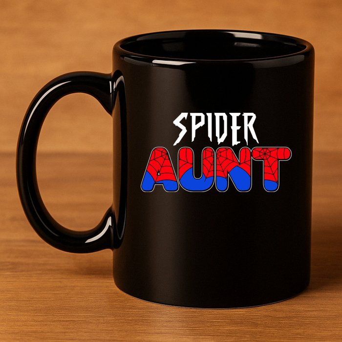 Funny Spider Aunt Matching Family Shirts 11oz C Handle Ceramic Mug
