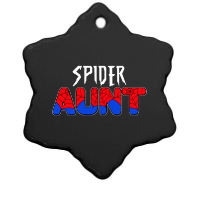 Funny Spider Aunt Matching Family Shirts Ceramic Star Ornament