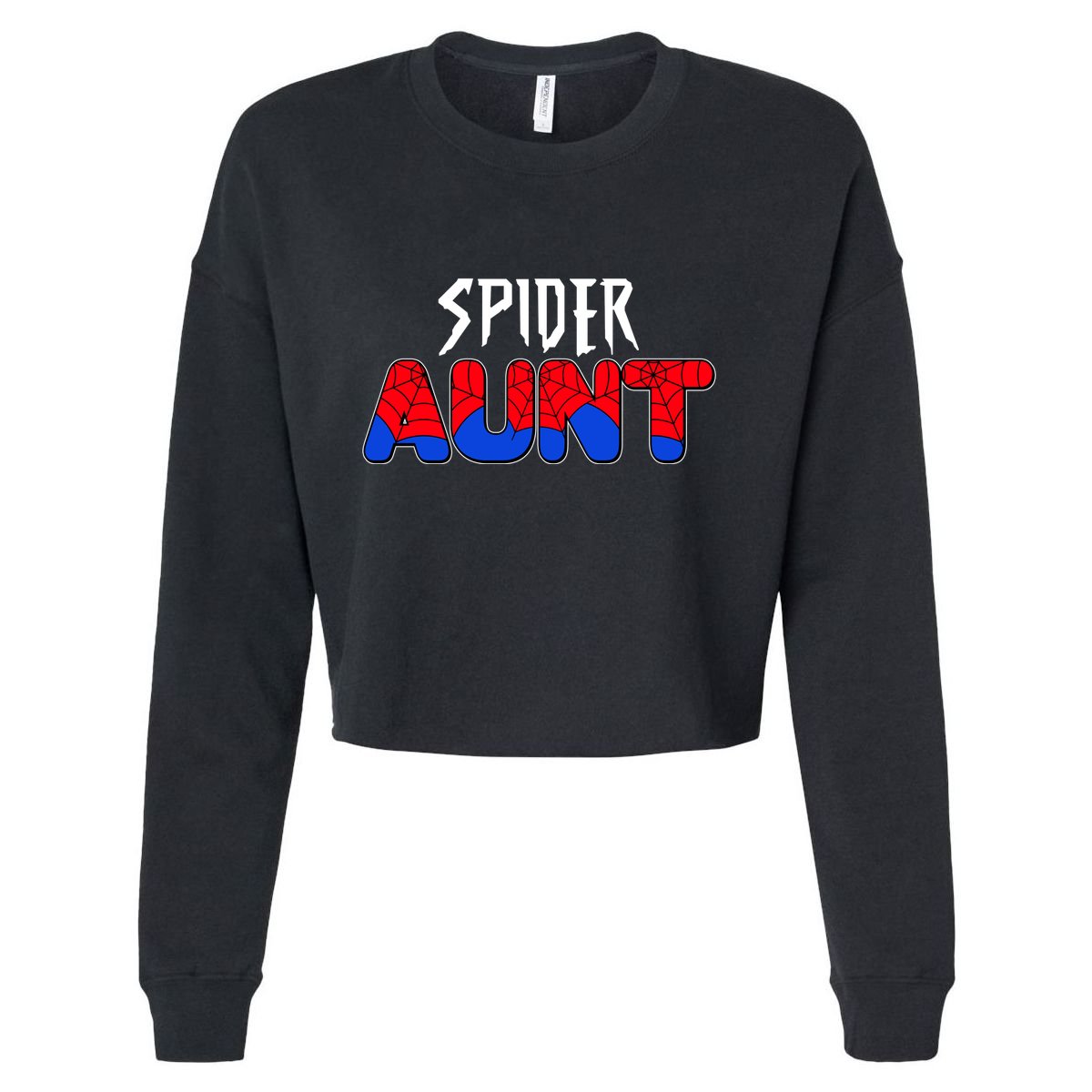 Funny Spider Aunt Matching Family Shirts Cropped Pullover Crew