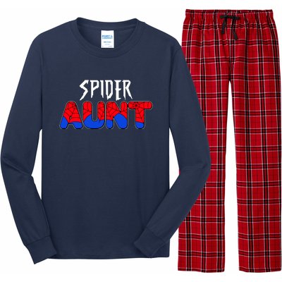 Funny Spider Aunt Matching Family Shirts Long Sleeve Pajama Set