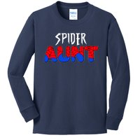 Funny Spider Aunt Matching Family Shirts Kids Long Sleeve Shirt