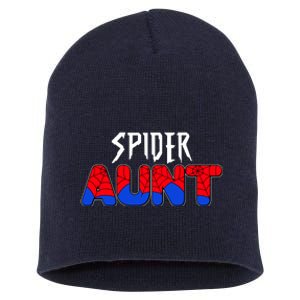 Funny Spider Aunt Matching Family Shirts Short Acrylic Beanie