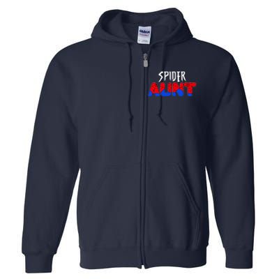 Funny Spider Aunt Matching Family Shirts Full Zip Hoodie