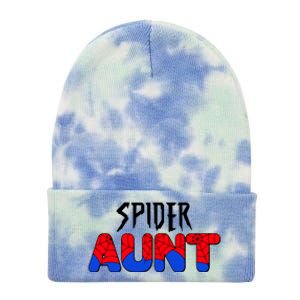 Funny Spider Aunt Matching Family Shirts Tie Dye 12in Knit Beanie