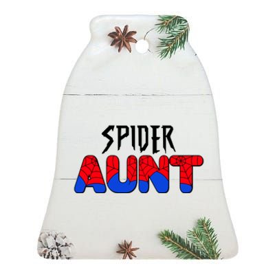 Funny Spider Aunt Matching Family Shirts Ceramic Bell Ornament