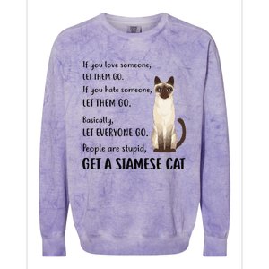 Funny Siamese Apparel Get A Siamese Kitten Cat Colorblast Crewneck Sweatshirt