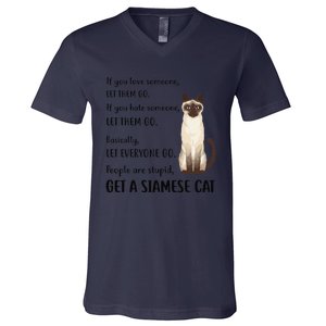 Funny Siamese Apparel Get A Siamese Kitten Cat V-Neck T-Shirt