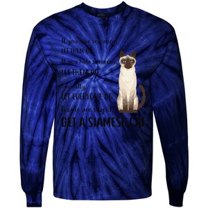 Funny Siamese Apparel Get A Siamese Kitten Cat Tie-Dye Long Sleeve Shirt