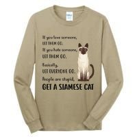 Funny Siamese Apparel Get A Siamese Kitten Cat Tall Long Sleeve T-Shirt