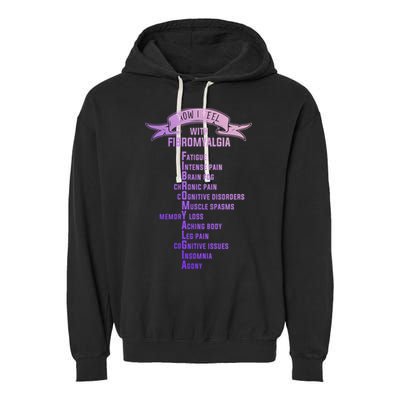 Fibromyalgia Spoonie And Fibro Awareness This Is My Flare Day Gift Garment-Dyed Fleece Hoodie