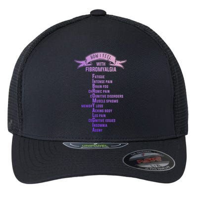 Fibromyalgia Spoonie And Fibro Awareness This Is My Flare Day Gift Flexfit Unipanel Trucker Cap