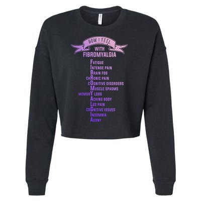 Fibromyalgia Spoonie And Fibro Awareness This Is My Flare Day Gift Cropped Pullover Crew