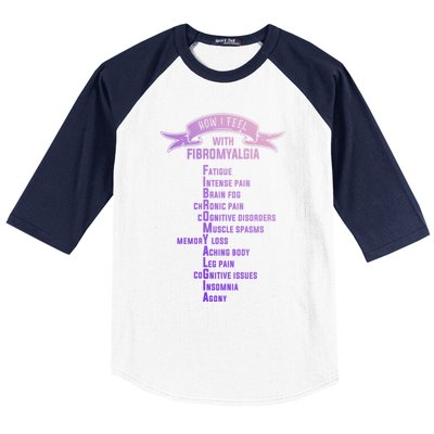 Fibromyalgia Spoonie And Fibro Awareness This Is My Flare Day Gift Baseball Sleeve Shirt