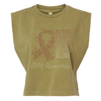 Family Support Arteriovenous Malformation Avm Awareness Gift Garment-Dyed Women's Muscle Tee