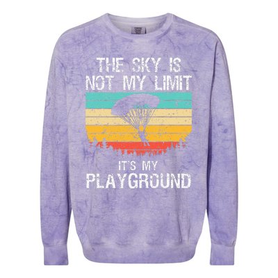 Funny Skydiving Art For Wo Skydive Lover Skydiver  Colorblast Crewneck Sweatshirt