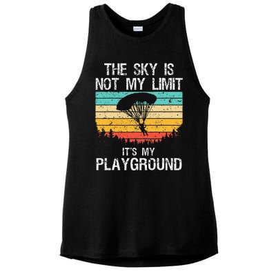 Funny Skydiving Art For Wo Skydive Lover Skydiver  Ladies PosiCharge Tri-Blend Wicking Tank