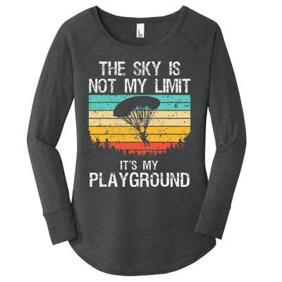 Funny Skydiving Art For Wo Skydive Lover Skydiver  Women's Perfect Tri Tunic Long Sleeve Shirt