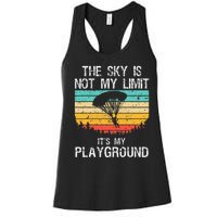 Funny Skydiving Art For Wo Skydive Lover Skydiver  Women's Racerback Tank