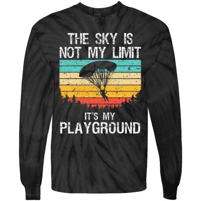 Funny Skydiving Art For Wo Skydive Lover Skydiver  Tie-Dye Long Sleeve Shirt