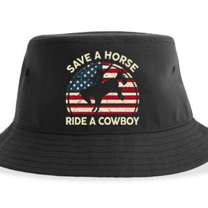 Funny Save A Horse Ride A Cowboy Horse Sustainable Bucket Hat