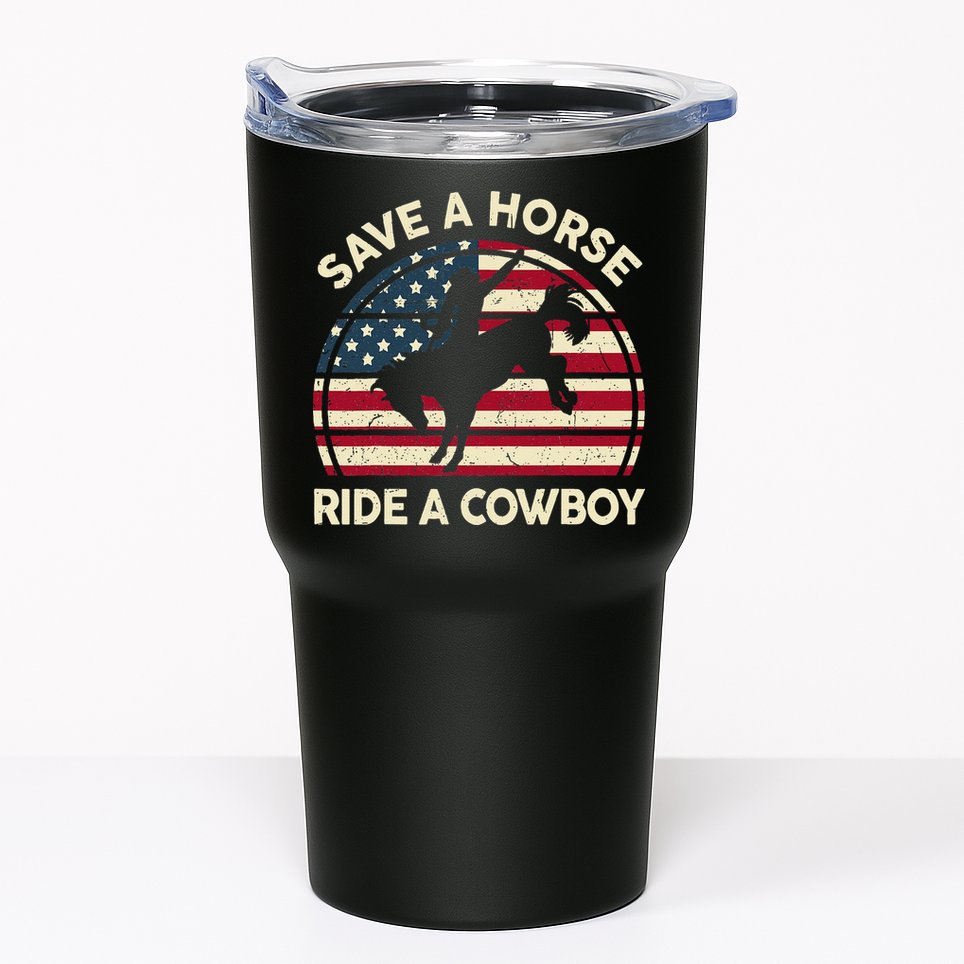 Funny Save A Horse Ride A Cowboy Horse Tumbler