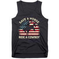 Funny Save A Horse Ride A Cowboy Horse Tank Top