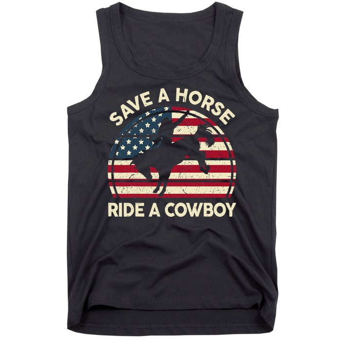 Funny Save A Horse Ride A Cowboy Horse Tank Top