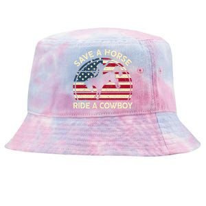 Funny Save A Horse Ride A Cowboy Horse Tie-Dyed Bucket Hat