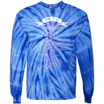 Fibromyalgia Spoonie And Fibro Awareness This Is My Flare Day Gift Tie-Dye Long Sleeve Shirt