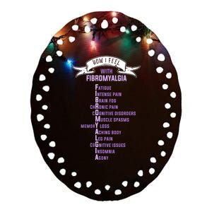 Fibromyalgia Spoonie And Fibro Awareness This Is My Flare Day Gift Ceramic Oval Ornament