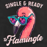 Funny Single And Ready To Flamingle Flamingo 7 Panel Mesh Trucker Snapback Hat