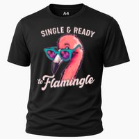 Funny Single And Ready To Flamingle Flamingo Performance Shirt