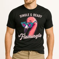 Funny Single And Ready To Flamingle Flamingo Performance Shirt