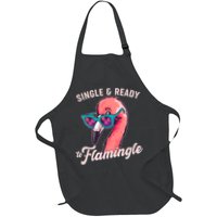 Funny Single And Ready To Flamingle Flamingo Apron