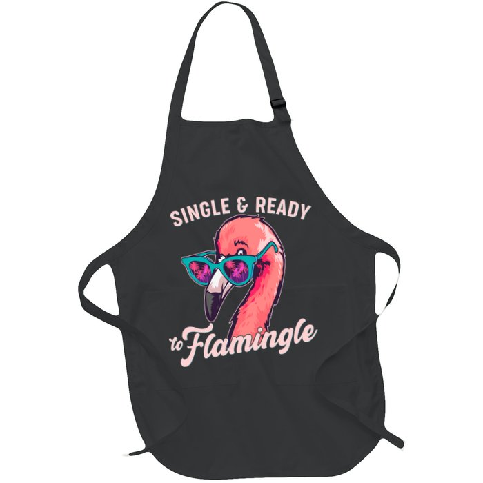 Funny Single And Ready To Flamingle Flamingo Apron