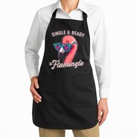Funny Single And Ready To Flamingle Flamingo Apron