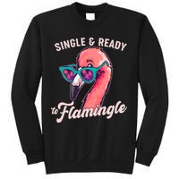 Funny Single And Ready To Flamingle Flamingo Sweatshirt