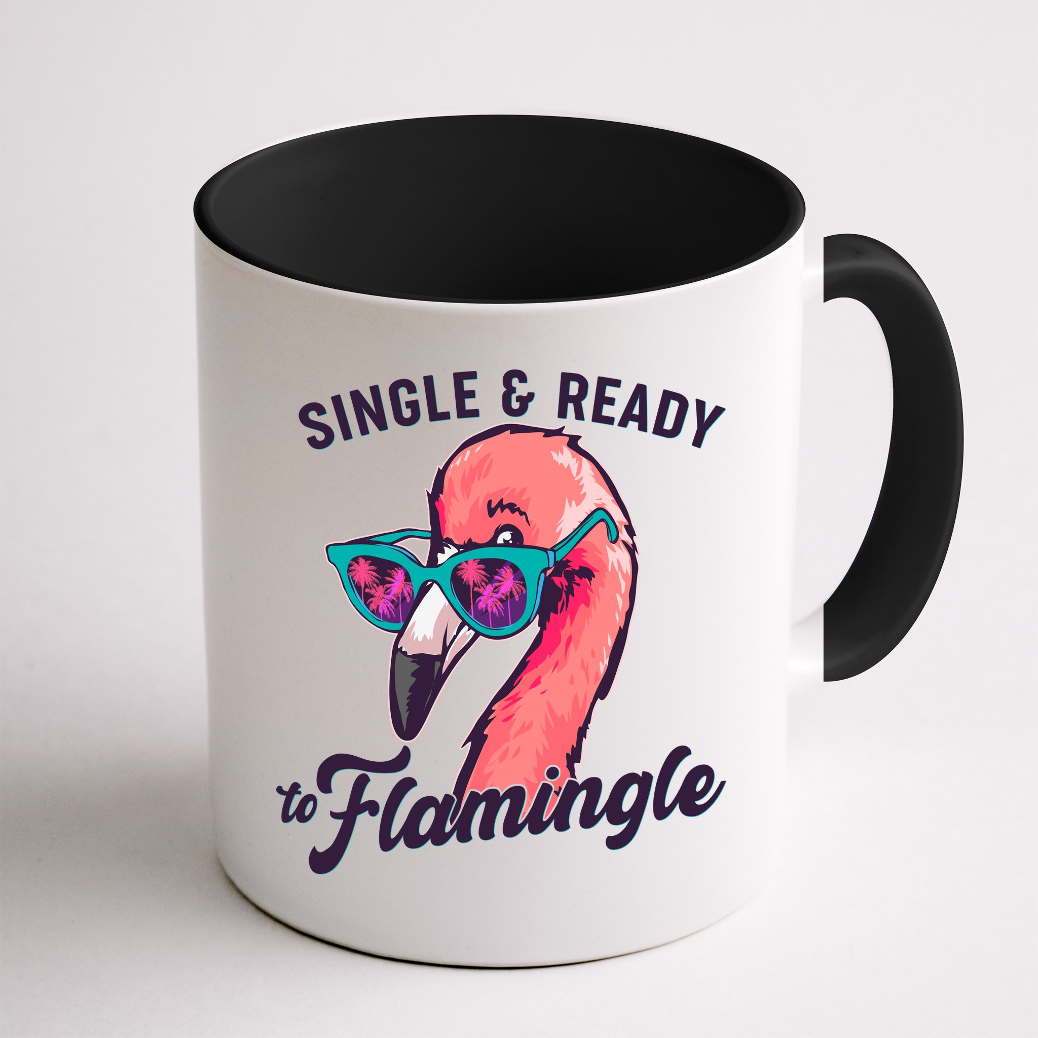 Funny Single And Ready To Flamingle Flamingo Mug