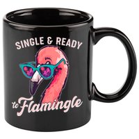 Funny Single And Ready To Flamingle Flamingo 11oz C Handle Ceramic Mug