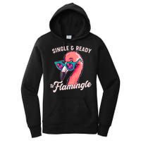 Funny Single And Ready To Flamingle Flamingo Women's Pullover Hoodie