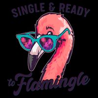 Funny Single And Ready To Flamingle Flamingo 16oz Travel Tumbler