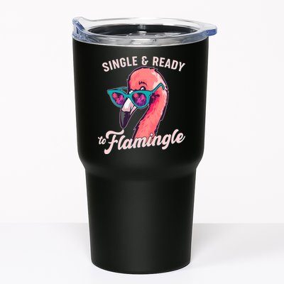 Funny Single And Ready To Flamingle Flamingo Tumbler