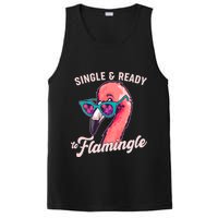 Funny Single And Ready To Flamingle Flamingo PosiCharge Competitor Tank
