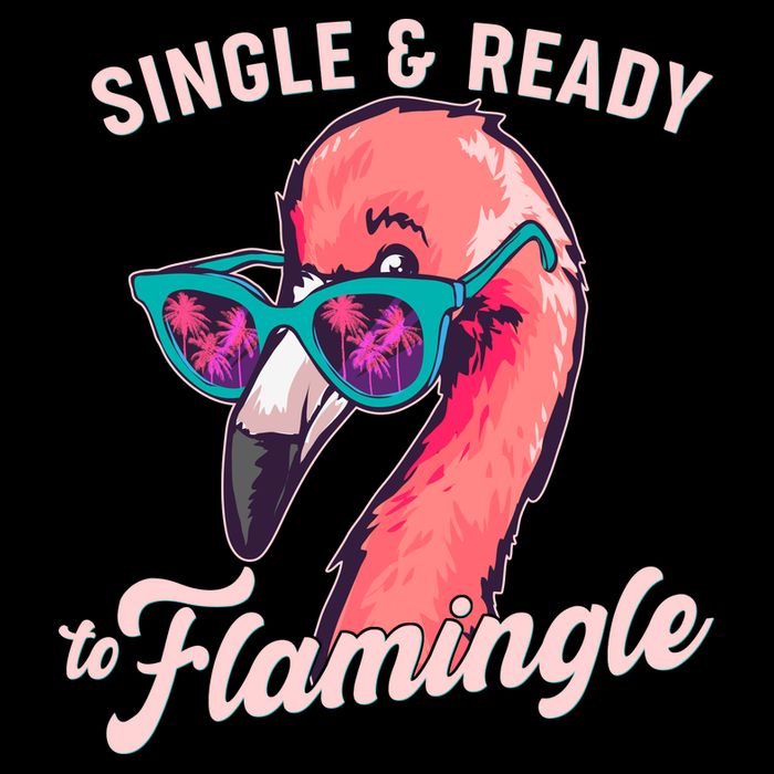 Funny Single And Ready To Flamingle Flamingo Toddler T-Shirt