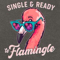 Funny Single And Ready To Flamingle Flamingo Cotton Canvas Backpack