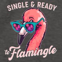 Funny Single And Ready To Flamingle Flamingo Vector Backpack