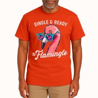 Funny Single And Ready To Flamingle Flamingo Tall T-Shirt