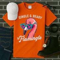 Funny Single And Ready To Flamingle Flamingo Tall T-Shirt