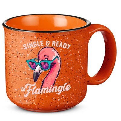 Funny Single And Ready To Flamingle Flamingo 15oz Campfire Ceramic Mug