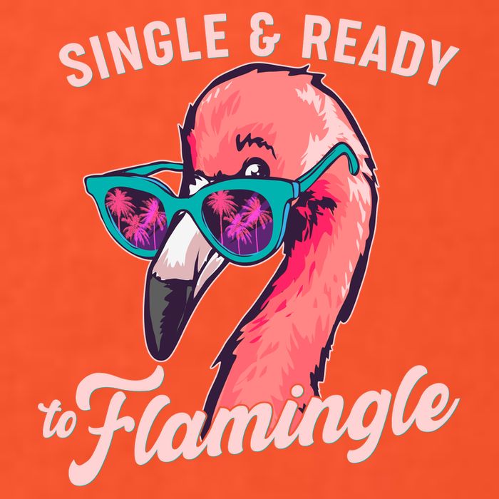 Funny Single And Ready To Flamingle Flamingo Kids T-Shirt
